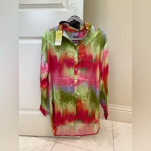 Maaji Lime Ombré Shibori Long Shirt
